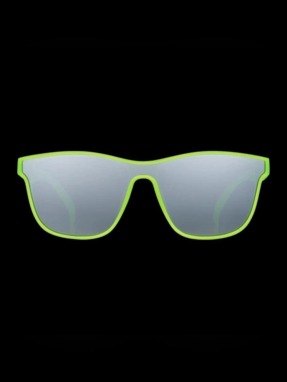 Goodr - VRG - Neon Yellow-Green Sunglasses - Flux Capacitor Style